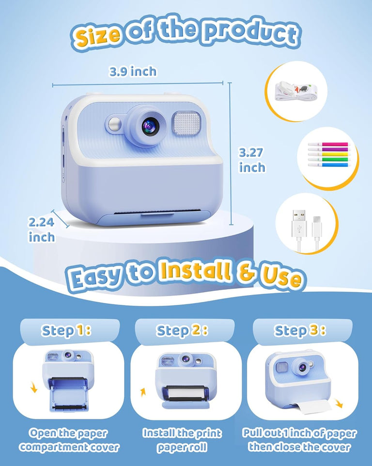 🎁 Cámara Instantánea Kids 📸 | ¡Diversión, creatividad y recuerdos al instante!