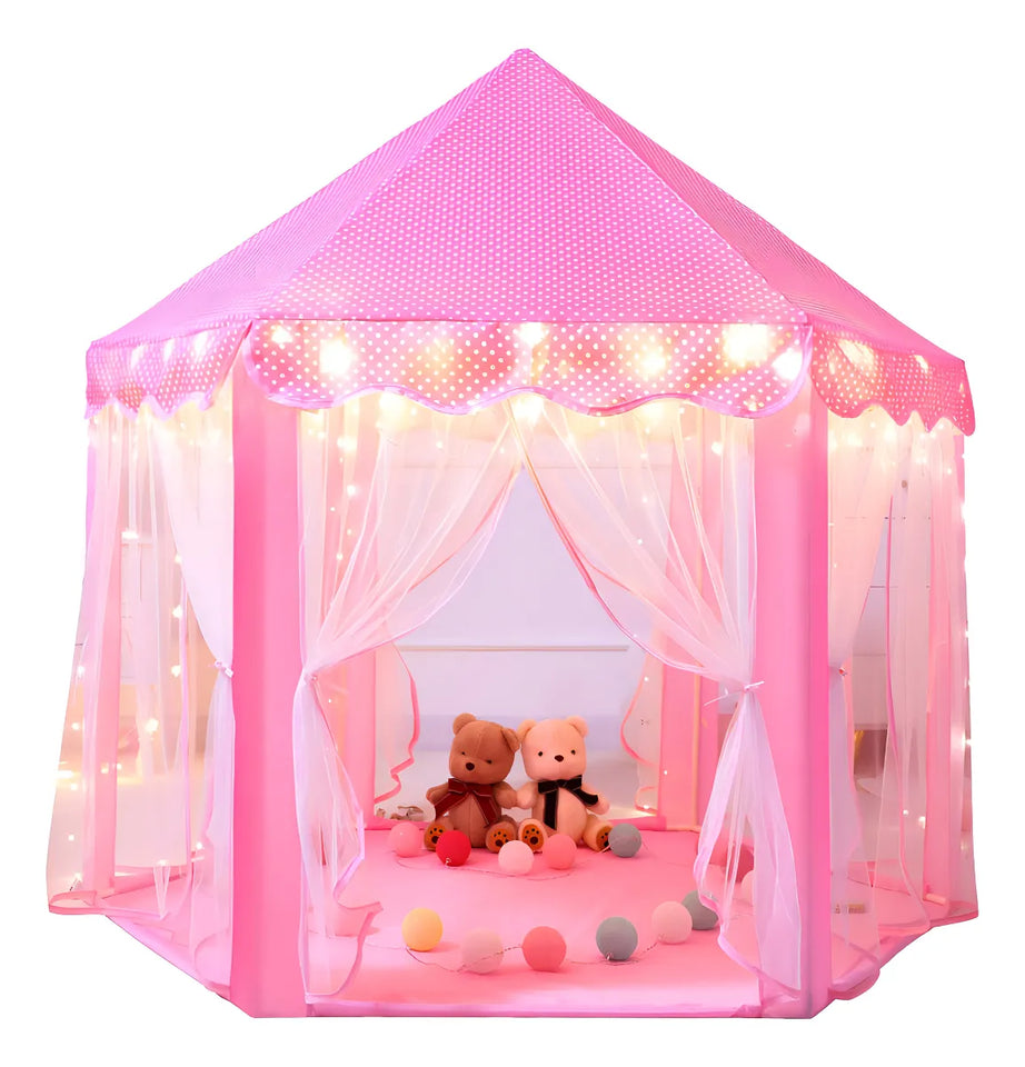 🏰Carpa Castillo de Princesas con Luces |💖Casa de Juegos Infantil Mágica