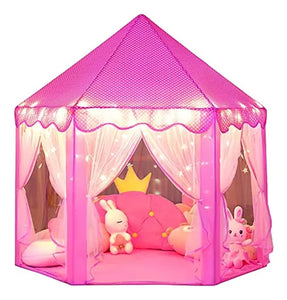 🏰Carpa Castillo de Princesas con Luces |💖Casa de Juegos Infantil Mágica
