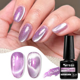 MTSSII 7ml Rose Glitter UV LED Soak Off Nail Magnetic Gel  Nail Art DIY Pink Cat Eye Gel Nail Polish Bright Shimmer Polish-6