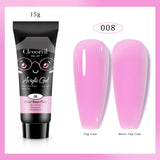 15ml 30ml Cute Style Acrylic Gel Quick Building Poly Nail Gel Soak off UV LED Nail Gel for DIY Permanent Extension-20