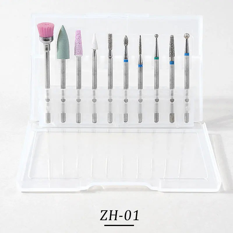Tungsten Carbide Nail Drill Bit Set Nail Grinding Bits for Remove Nail Polisher Decoration-1
