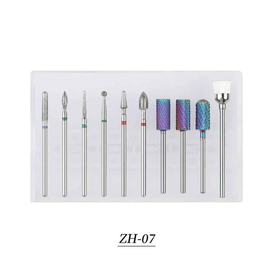 Tungsten Carbide Nail Drill Bit Set Nail Grinding Bits for Remove Nail Polisher Decoration-11