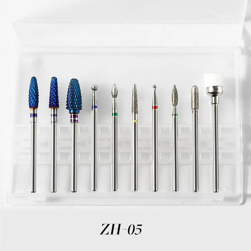 Tungsten Carbide Nail Drill Bit Set Nail Grinding Bits for Remove Nail Polisher Decoration-5