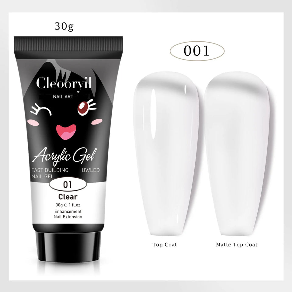 15ml 30ml Cute Style Acrylic Gel Quick Building Poly Nail Gel Soak off UV LED Nail Gel for DIY Permanent Extension-25