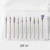 Tungsten Carbide Nail Drill Bit Set Nail Grinding Bits for Remove Nail Polisher Decoration-4