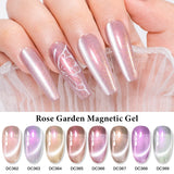 MTSSII 7ml Rose Glitter UV LED Soak Off Nail Magnetic Gel  Nail Art DIY Pink Cat Eye Gel Nail Polish Bright Shimmer Polish-1