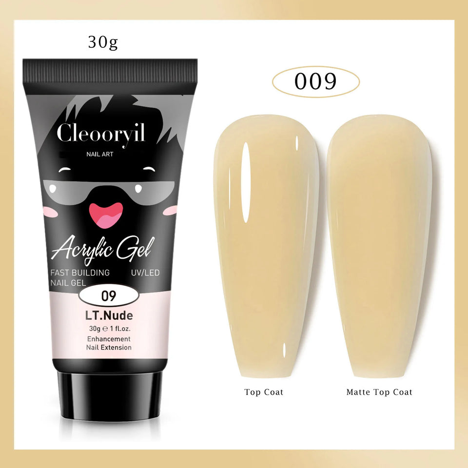 15ml 30ml Cute Style Acrylic Gel Quick Building Poly Nail Gel Soak off UV LED Nail Gel for DIY Permanent Extension-9