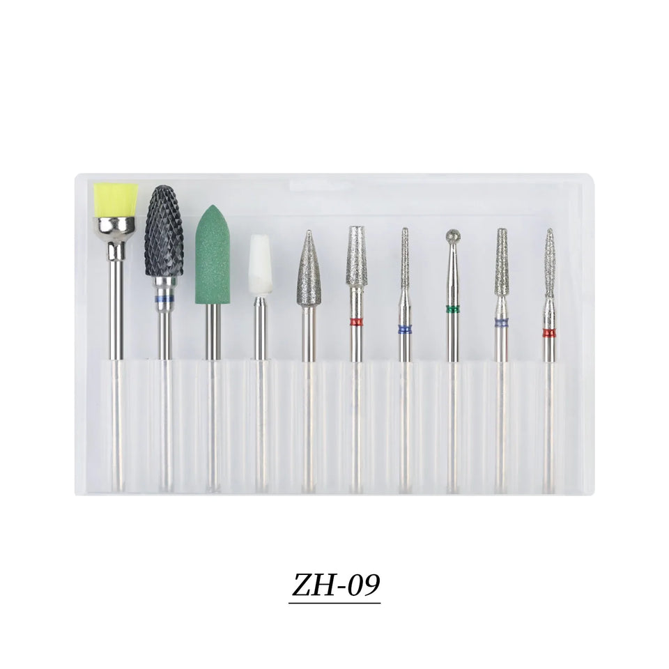 Tungsten Carbide Nail Drill Bit Set Nail Grinding Bits for Remove Nail Polisher Decoration-8